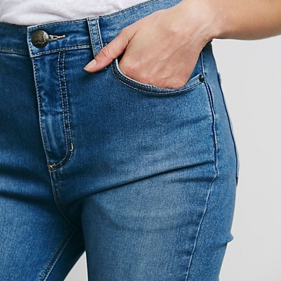 HP Free People Hi Rise Roller Skinny Jeans Size 27 - Picture 3 of 16